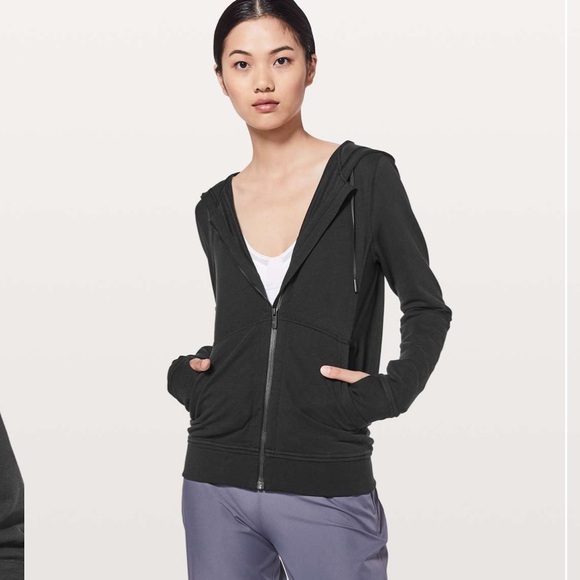 lululemon athletica Tops - Lululemon Press Pause Hooded Jacket Black